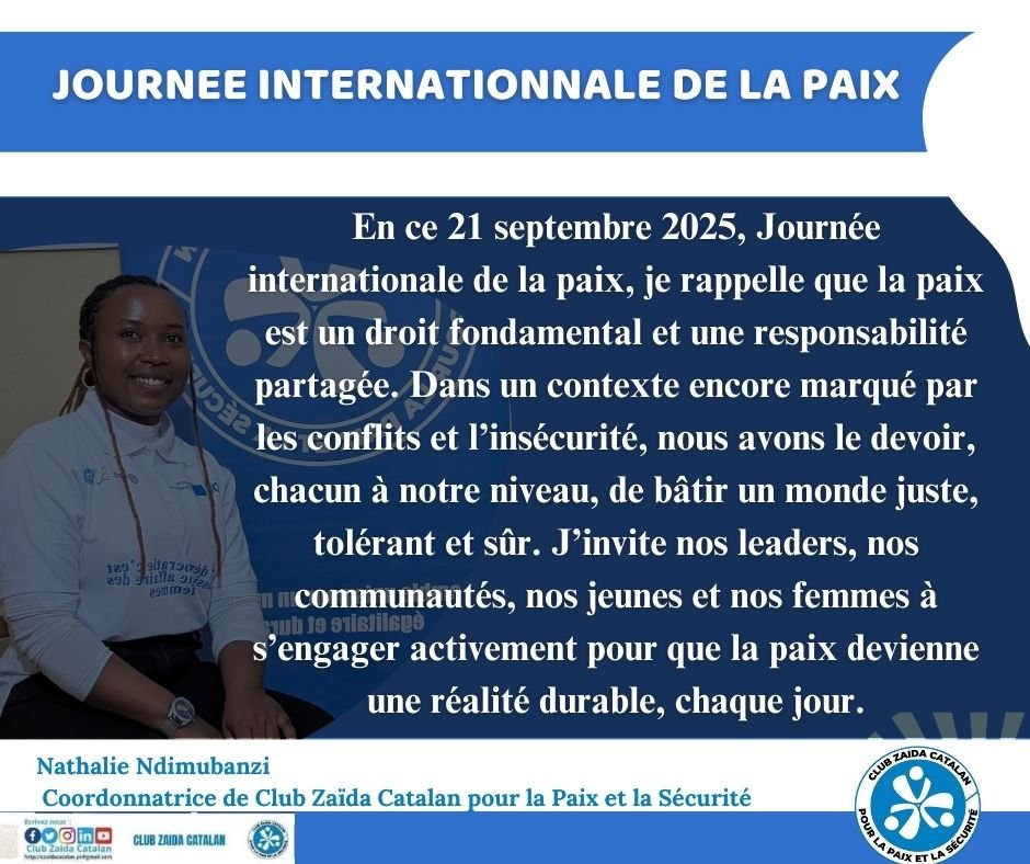 Journée internationale de la paix 2025.